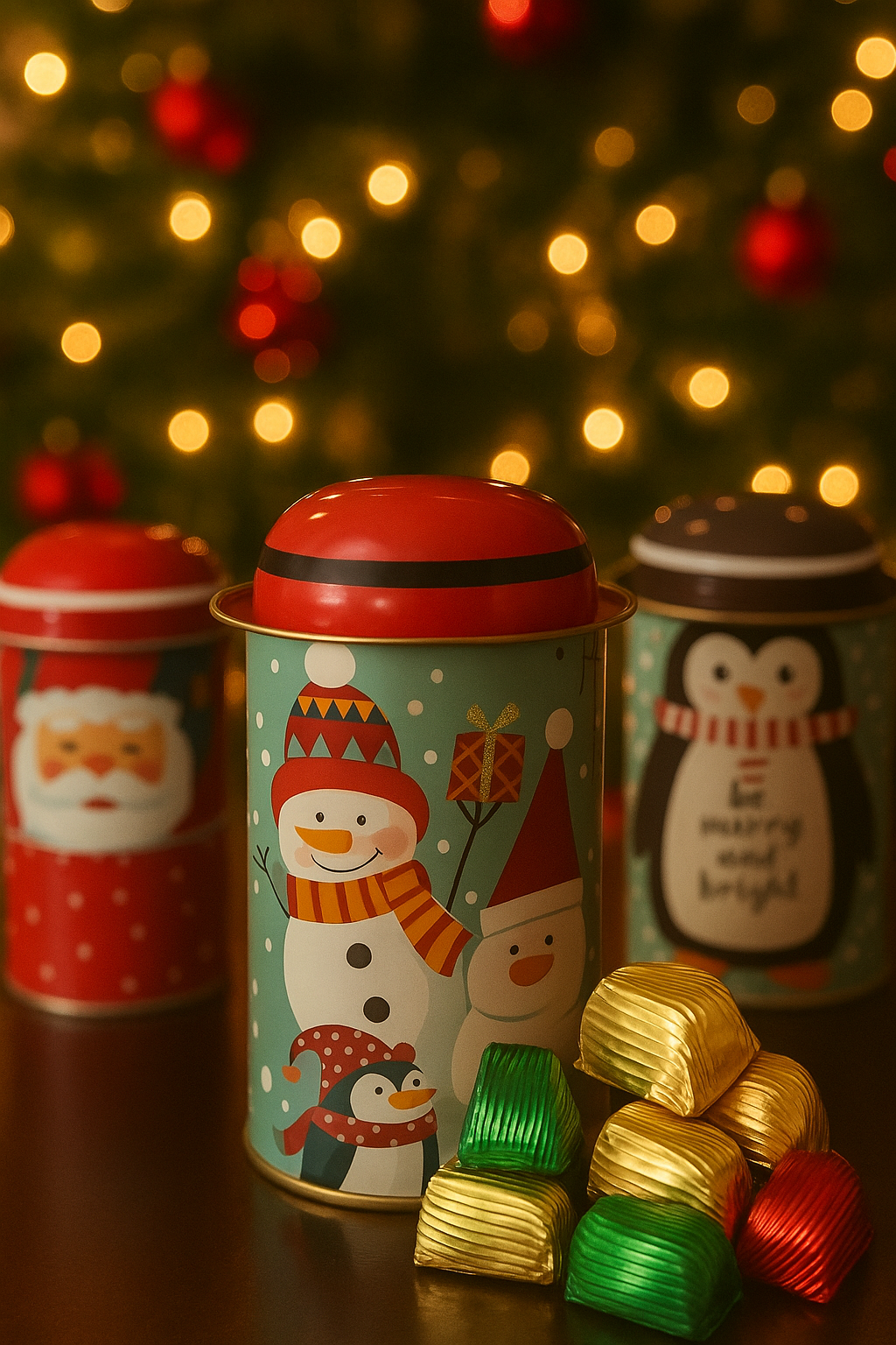 Yılbaşı Silindir Metal Kutu