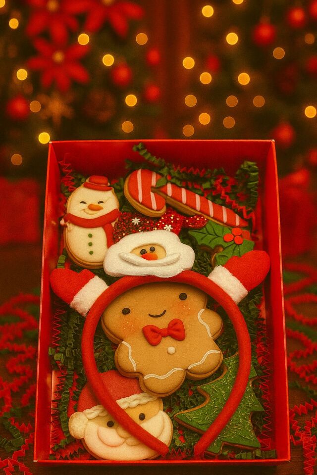 Yılbaşı Taçlı Kurabiye Kutusu