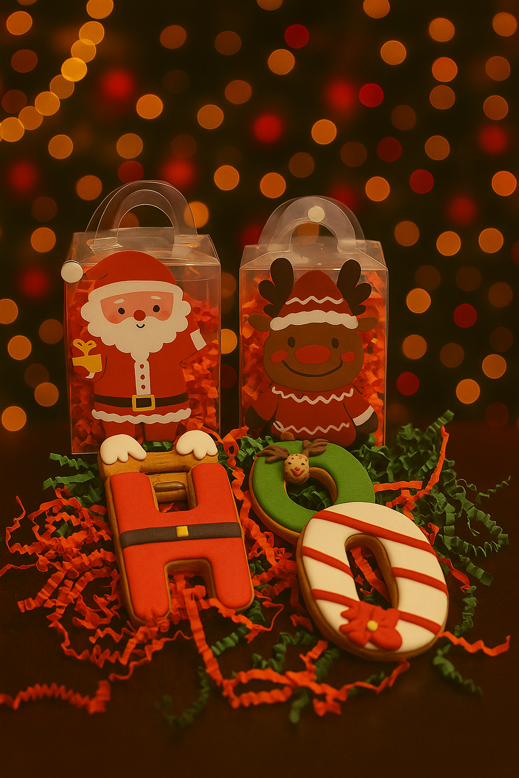 Yılbaşı Kurabiyeli Asetat Kutu