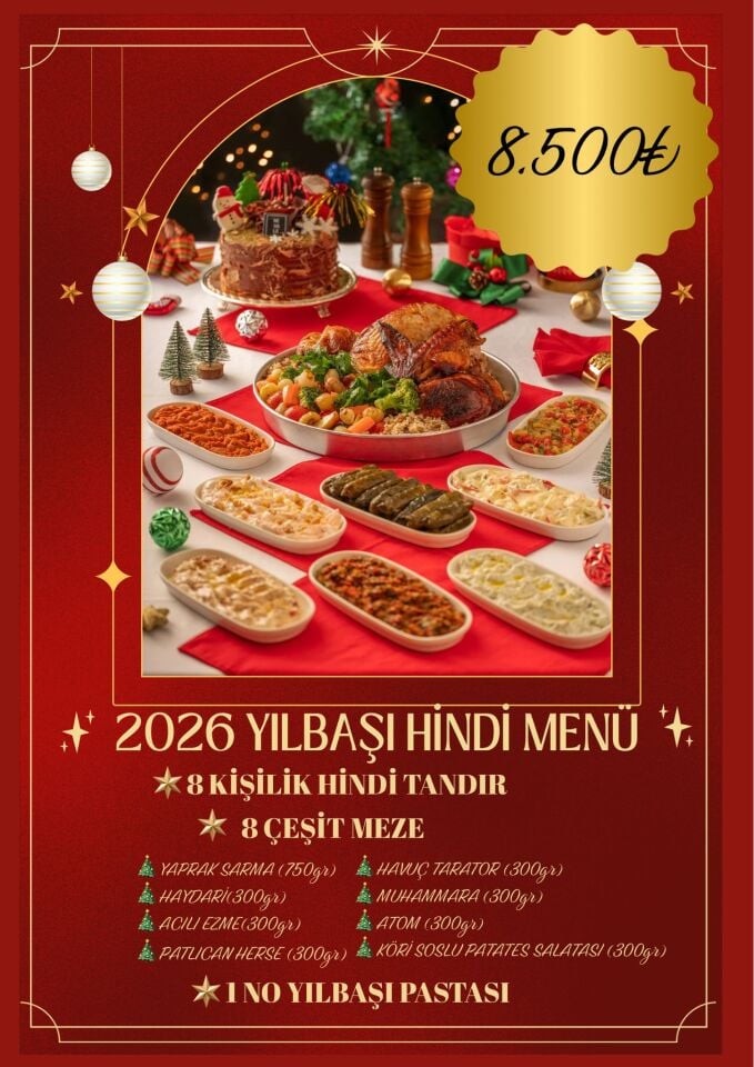 8 Kişilik Hindi Menü
