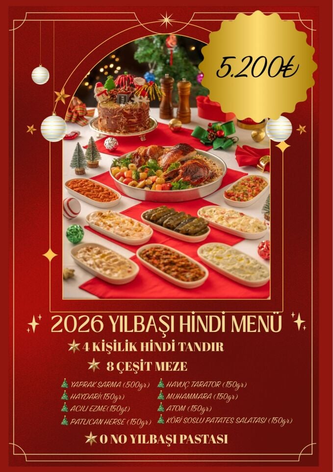 4 Kişilik Hindi Menü