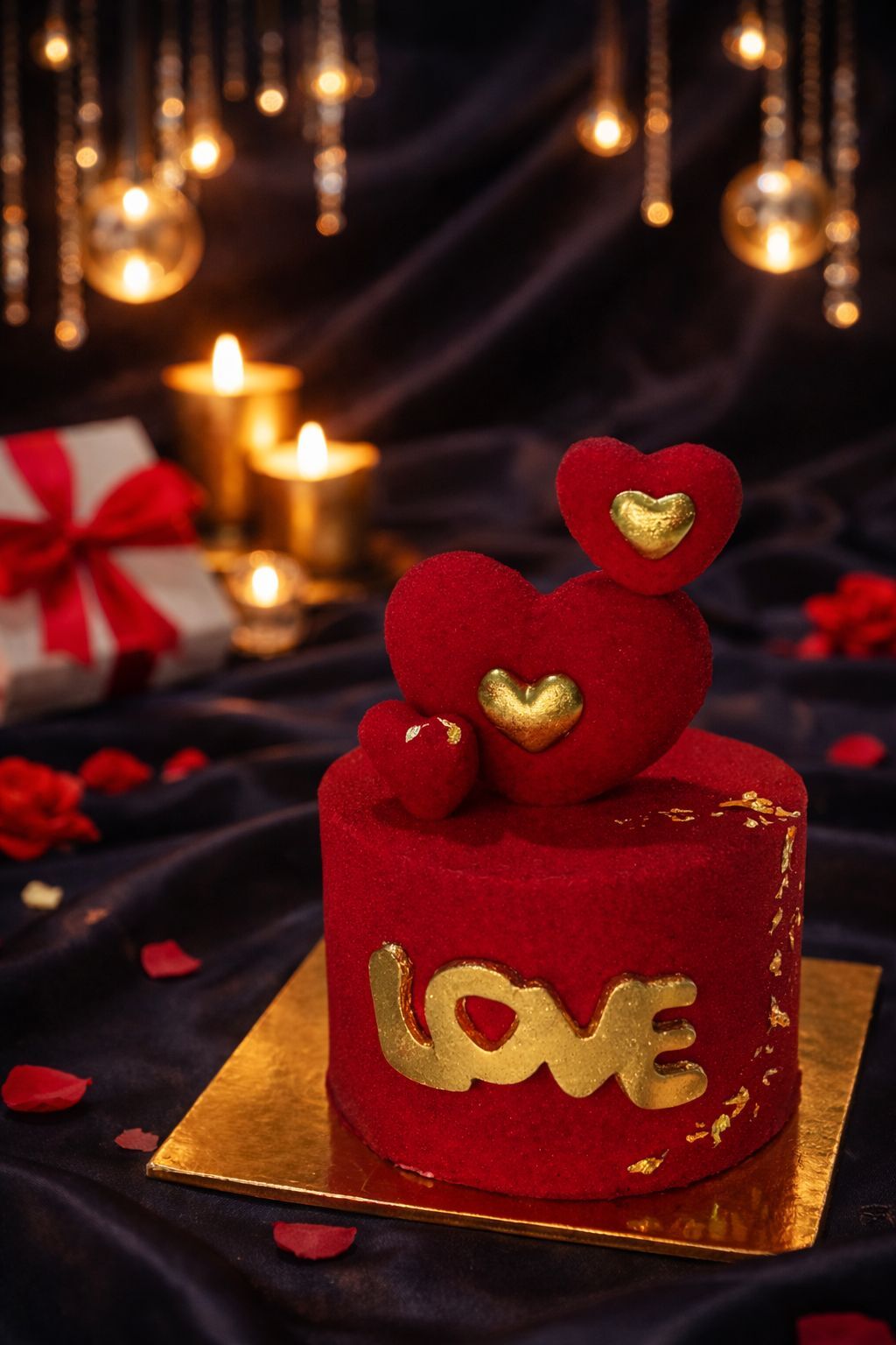 Sevgililer Günü Püskürtme 2 Kişilik Turta