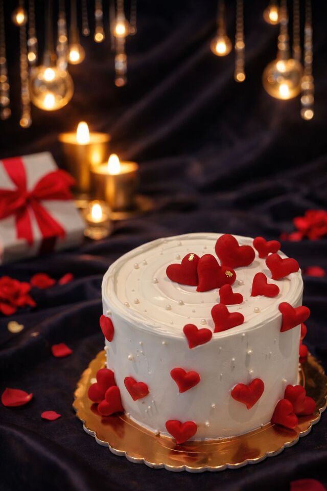 Sevgililer Günü Kremalı Kalpli 0 NO